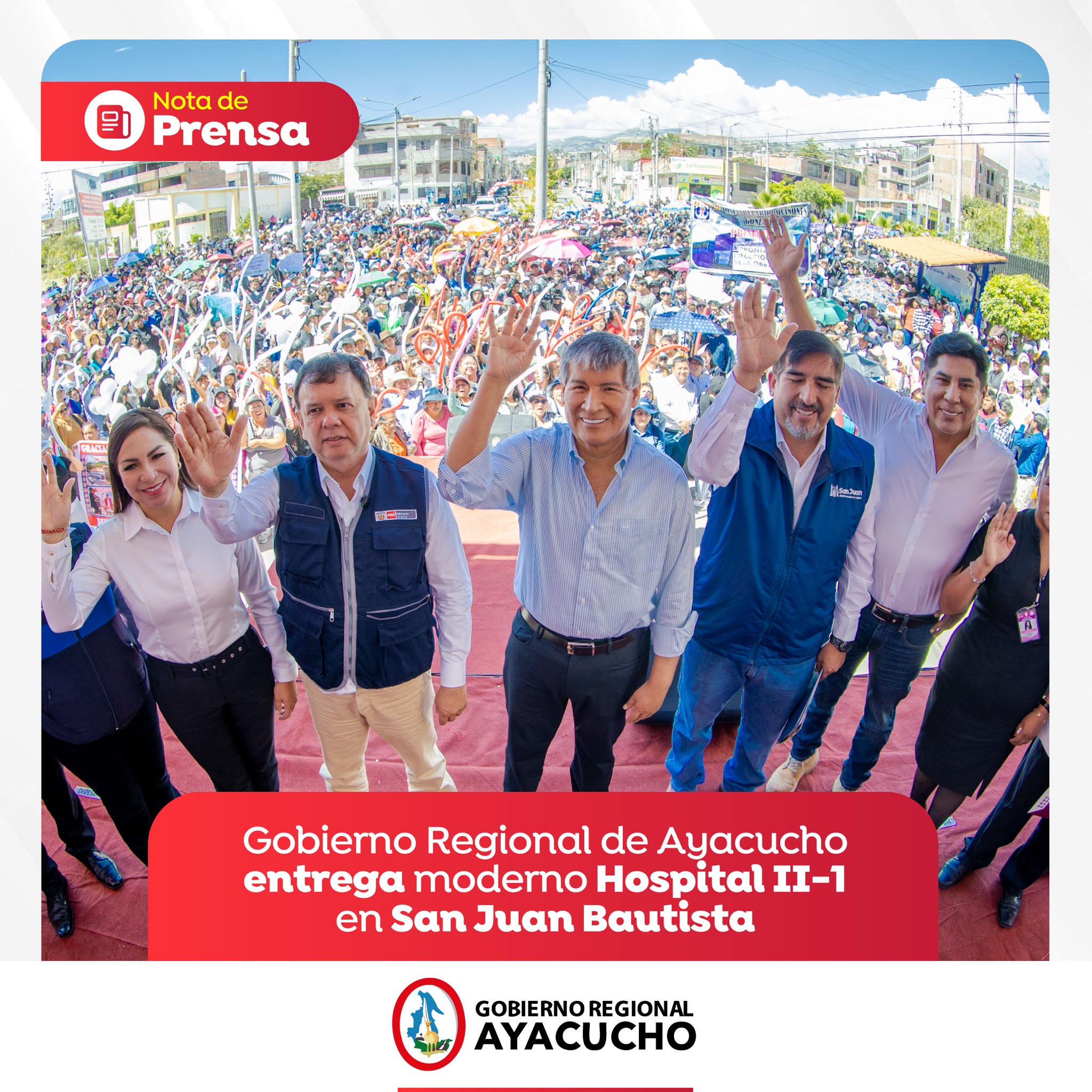 𝗚𝗢𝗕𝗜𝗘𝗥𝗡𝗢 𝗥𝗘𝗚𝗜𝗢𝗡𝗔𝗟 𝗗𝗘 𝗔𝗬𝗔𝗖𝗨𝗖𝗛𝗢 𝗘𝗡𝗧𝗥𝗘𝗚𝗔 𝗠𝗢𝗗𝗘𝗥𝗡𝗢 𝗛𝗢𝗦𝗣𝗜𝗧𝗔𝗟 𝗜𝗜-𝟭 𝗗𝗘 𝗦𝗔𝗡 𝗝𝗨𝗔𝗡 𝗕𝗔𝗨𝗧𝗜𝗦𝗧𝗔