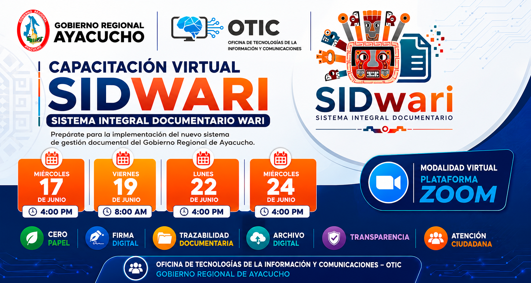Capacitación virtual del SIDWARI